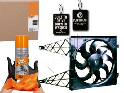 Вентилятор радіатора skoda a2 fabia roomster з obu #petrolhead pro+ kit4 фото №1