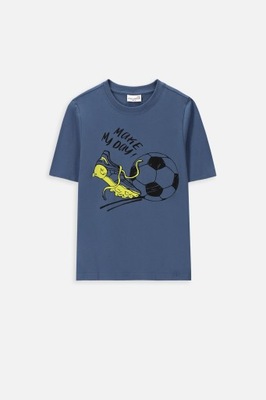 Chłopięca Koszulka 116 Niebieska T-shirt Z Piłką Nożną Coccodrillo WC4