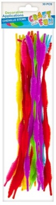 Druciki kreatywne kolorowe mix 30 cm 30 sztuk