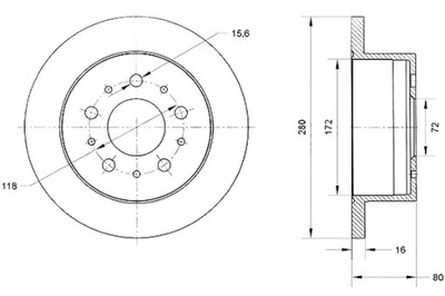 TOMEX BRAKES DISCOS DE FRENADO 2SZT. FIAT DUCATO 06- PARTE TRASERA  