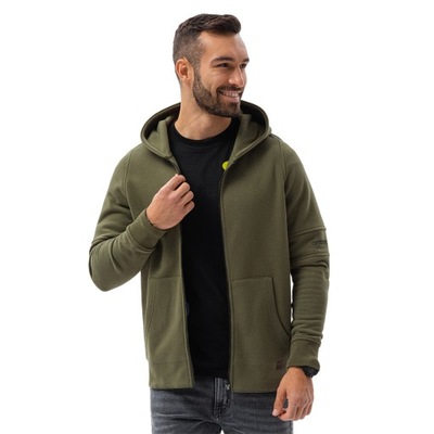 Bluza męska rozpinana hoodie B1423 V4 khaki L