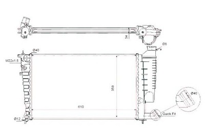Nrf радіатор wody citroen xsara 2.0 16v n1 фото №1