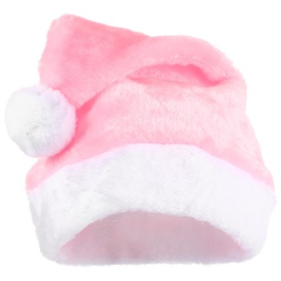 Ubrania dla dzieci Pluszowa czapka Świętego Mikołaja w kolorze różowym