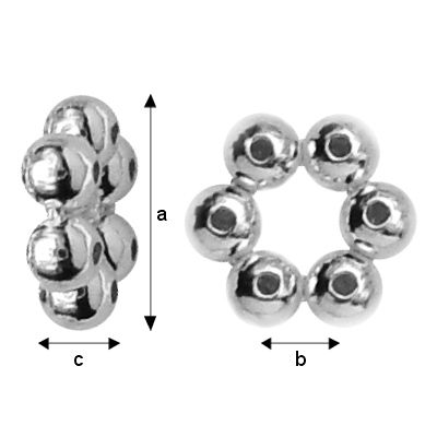 Element ozdobny srebro próba 925 rodowane