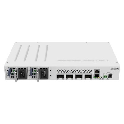MikroTik Cloud Router Switch CRS504-4XQ-IN, QSFP28 100Gbps PoE 2x zasilacz