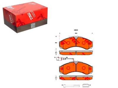 Тормозные колодки тормозные nissan задняя atleon cabstar 00- trw фото №1