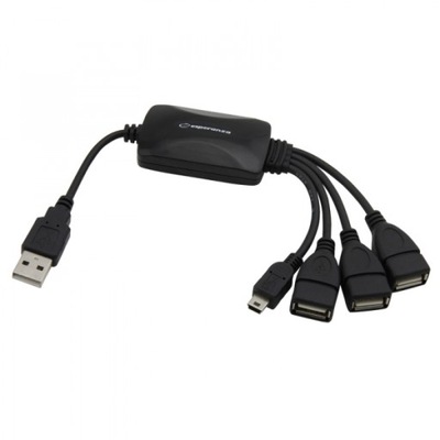 Rozdzielacz rozgałęźnik HUB 3 x USB 1 x mini USB