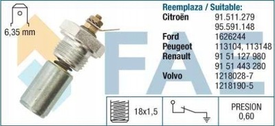 JUTIKLIS SLĖGIO ALYVOS CITROEN C15 VISA BX VOLVO 