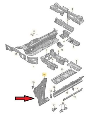 FORRO IZQUIERDA PILAR A WEWNATRZ AUDI Q5 80A802126  