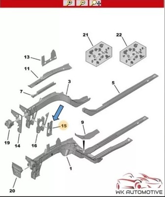 SOPORTES LARGUERO IZQUIERDO CON BERLINGO DE CARGA I  