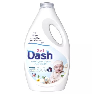 Dash Płyn do prania 2w1 do skóry wrażliwej 35 prań 1750 ml