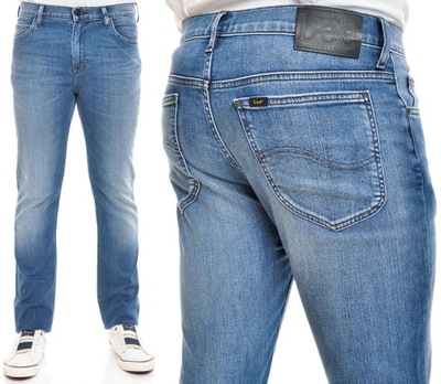 LEE spodnie SLIM blue jeans RIDER W31 L34