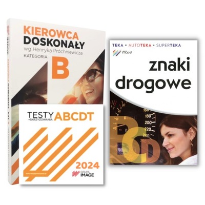 KIEROWCA DOSKONAŁY PRAWO JAZDY 2024 Kat.B+PŁYTA CD TESTY+ZNAKI DROGOWE!