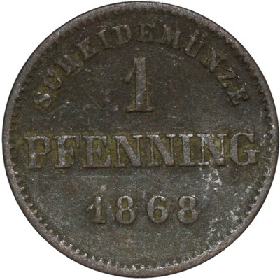 Bawaria 1 pfennig 1868