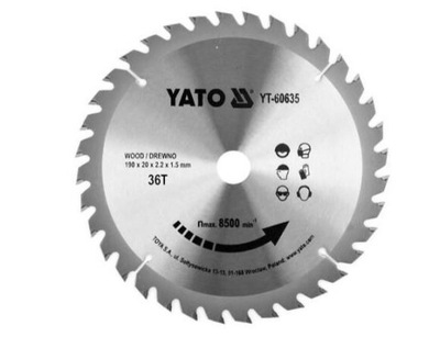 YATO TARCZA TCT DO DREWNA 190X36TX20MM YT-60635 YT-60635