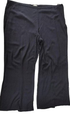 M&S spodnie granatowe groszki cienkie zwiewne 52