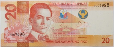 20 Pesos - Filipiny - 2022 rok - UNC