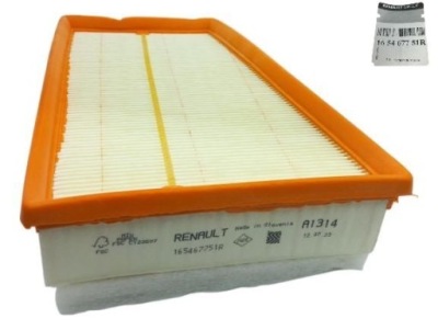 165467751r фильтр воздуха оригинал оригинальный номер renault megane iii cc 1.5 1.6 16v фото №1