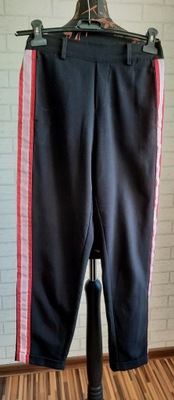 Spodnie czarne lampasy Sinsay 34 XS