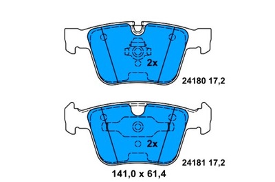 ATE ZAPATAS DE FRENADO PARTE TRASERA MERCEDES M W164 R W251 V251 S C216 S W221  