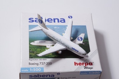 HERPA Sabena Boeing 737-200 skala 1:500