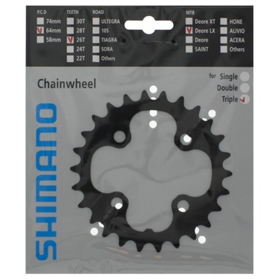 Shimano 26T L FC-M660 zębatka rowerowa