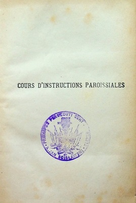 Cours Dinstructions Paroissiales 1886 r.