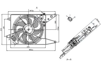 Nissens вентилятор радиатора с корпус dacia log фото №1