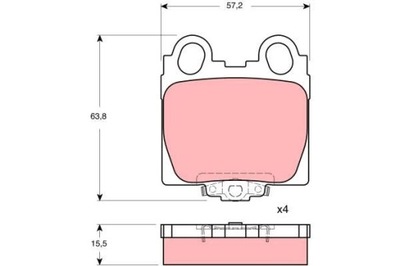 TRW GDB3233 КОЛОДКИ ГАЛЬМІВНІ