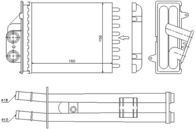 NISSENS CALENTADOR (180X158X40) FIAT 500 500 C PA  