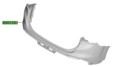 Hyundai santa fe 2020- бампер задняя фото №1