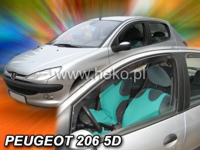 DEFLECTORES HEKO PEUGEOT 206 5D DE 1998 2 PIEZAS  