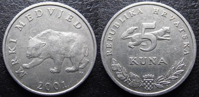 Chorwacja 5 kuna 2001