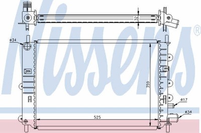 РАДИАТОР ВОДЫ NISSENS 62217A