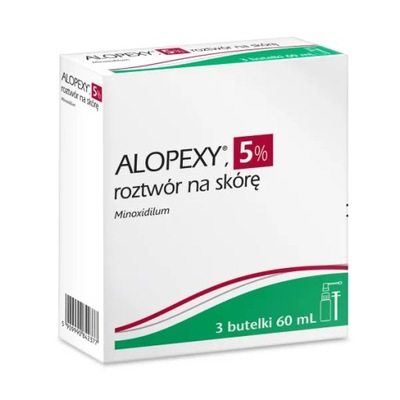 Alopexy, 50 mg/ml, roztwór na skórę, 3 x 60 ml