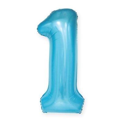 Balony foliowe niebieskie 100cm 1 roczek urodziny