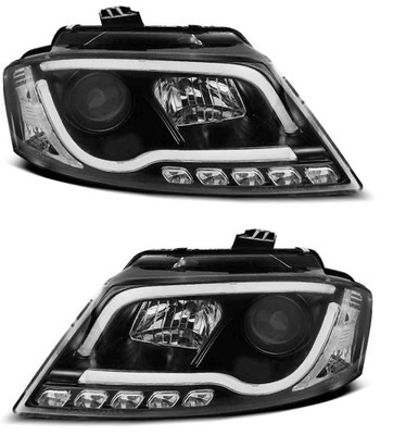 GRILLES LAMPS DAY LINE LIGHT LED TUBE NEON TUNING AUDI A3 8P FACELIFT 2008-  