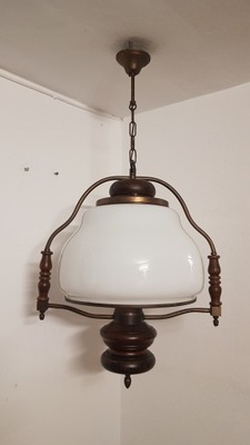 Stylowa lampa - śnieżnobiały klosz