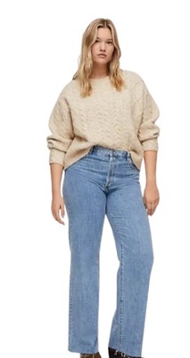 SWETER DAMSKI BEŻOWY Z WEŁNĄ PLUS SIZE XL VAT