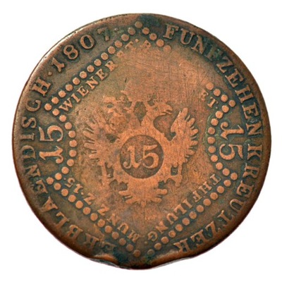 AUSTRIA, FRANC II 15 KRAJCARÓW 1807 SMOLNIK (5)