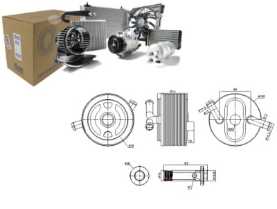Радіатор оливи mitsubishi l200 triton pajero sport ii 2.5d 11.05- фото №1