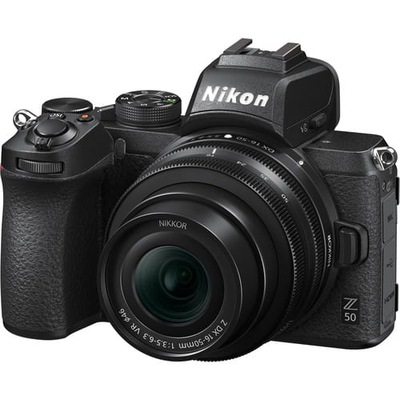 Aparat fotograficzny Nikon Z50 korpus + obiektyw czarny