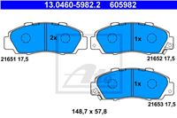 ATE КОЛОДКИ ДИСКОВЫЕ ТОРМОЗНОЕ ПЕРЕД HONDA ACCORD 91-98 HONDA ACCORD V фото