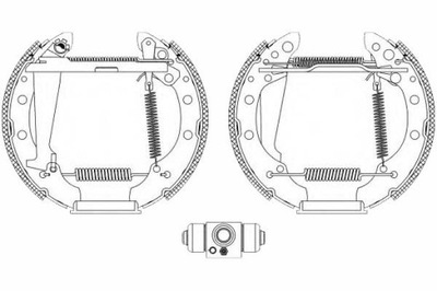 КОМПЛЕКТ КОЛОДОК HAM. VW FOX- GOLF- JETTA- LUPO- POLO- VENTO 84- КОМПЛЕКТ. Z CYLI