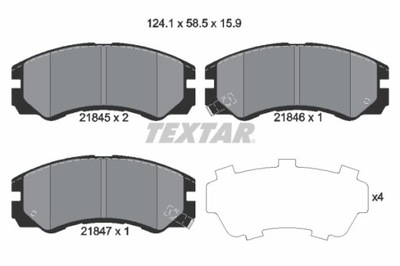 ZAPATAS DE FRENADO OPEL PARTE DELANTERA FRONTERA 2184501  