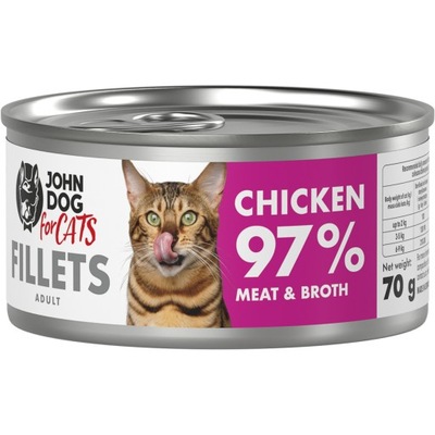 John Dog for Cats Karma mokra dla kota filet kurczak 70g