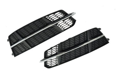 Решітка бампера заглушка audi a6 c7 sline lift l+r фото №1