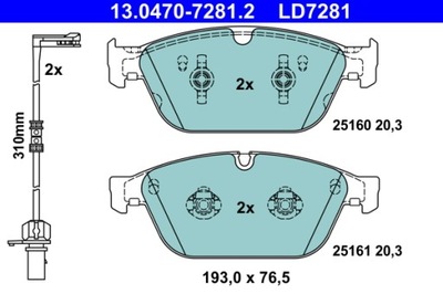 PADS HAMULC. AUDI A8 09- FRONT  