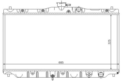 Nissens радиатор воды honda accord 3 1.6 l ca4 фото №1