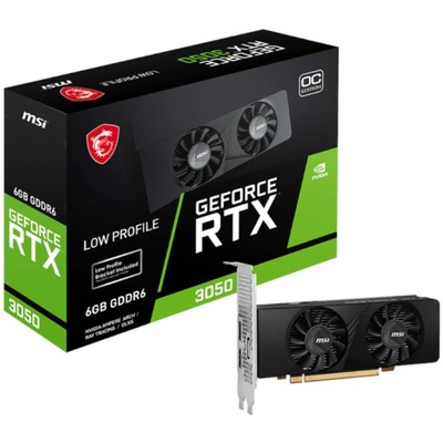 MSI GeForce RTX 3050 AERO ITX 8G OC NVIDIA 8 GB GDDR6 • Cena